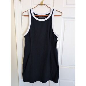 Beyond Yoga Spacedye Outlines Dress Mini Tank Dress Tennis Navy White Size Large